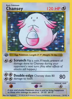 Chansey — Base Set 3/102 (missing)
