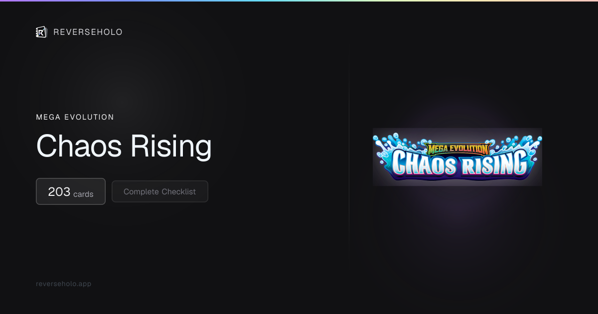 Chaos Rising Card Checklist | ReverseHolo